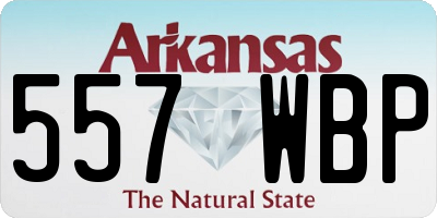 AR license plate 557WBP