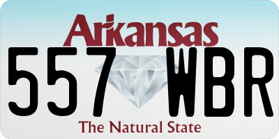 AR license plate 557WBR