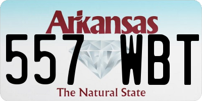 AR license plate 557WBT