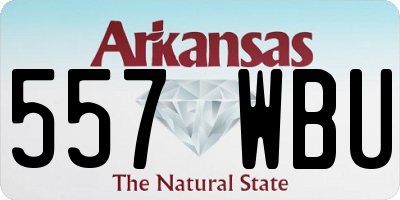 AR license plate 557WBU