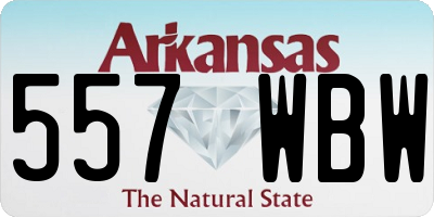 AR license plate 557WBW