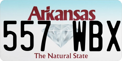 AR license plate 557WBX