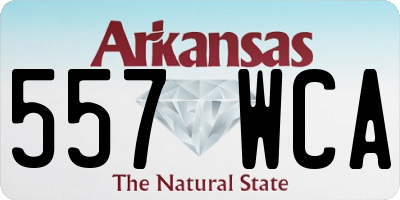 AR license plate 557WCA