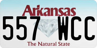 AR license plate 557WCC