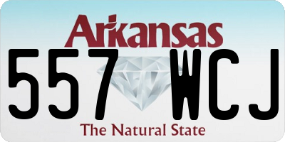 AR license plate 557WCJ