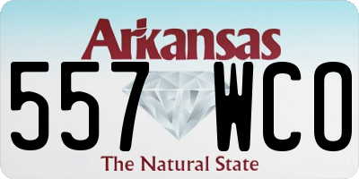 AR license plate 557WCO