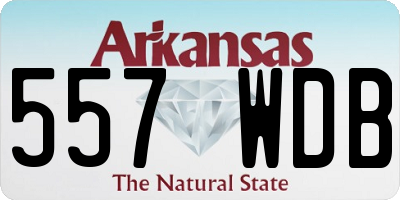 AR license plate 557WDB