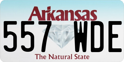 AR license plate 557WDE