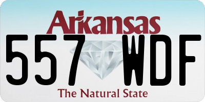 AR license plate 557WDF