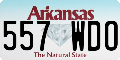 AR license plate 557WDO