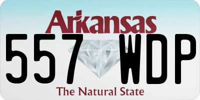 AR license plate 557WDP