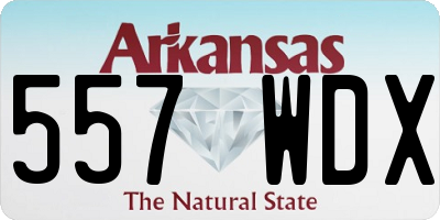 AR license plate 557WDX
