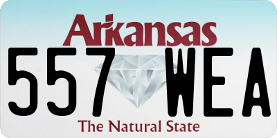 AR license plate 557WEA