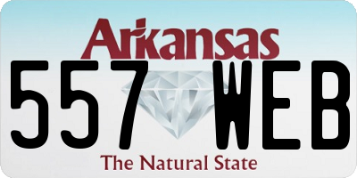 AR license plate 557WEB