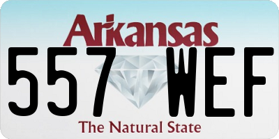 AR license plate 557WEF