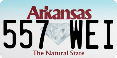 AR license plate 557WEI