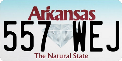 AR license plate 557WEJ