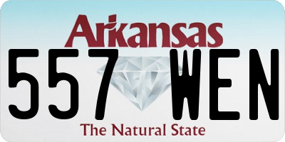 AR license plate 557WEN
