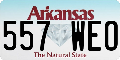 AR license plate 557WEO