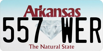 AR license plate 557WER