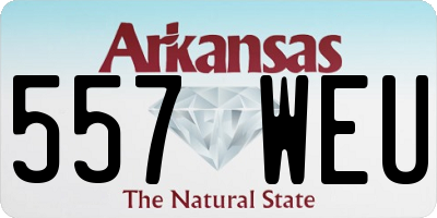 AR license plate 557WEU