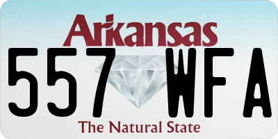 AR license plate 557WFA