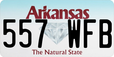 AR license plate 557WFB