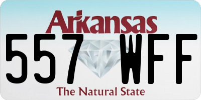 AR license plate 557WFF