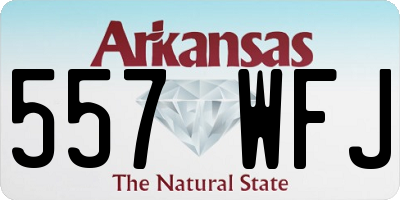 AR license plate 557WFJ