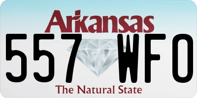 AR license plate 557WFO