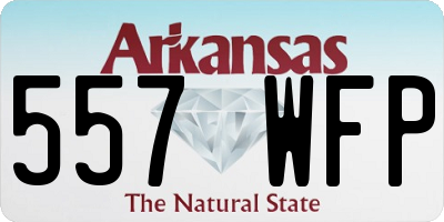 AR license plate 557WFP