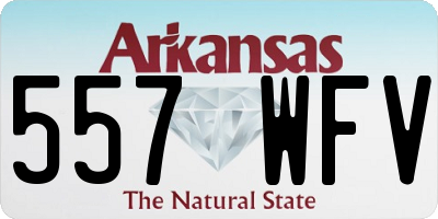 AR license plate 557WFV
