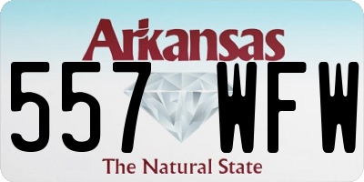 AR license plate 557WFW