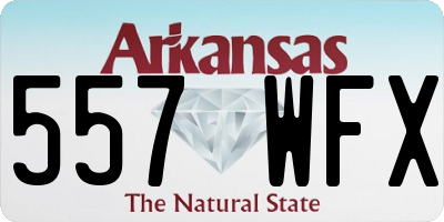 AR license plate 557WFX
