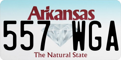 AR license plate 557WGA