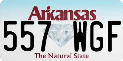 AR license plate 557WGF