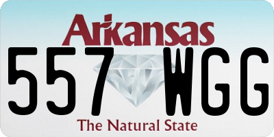 AR license plate 557WGG