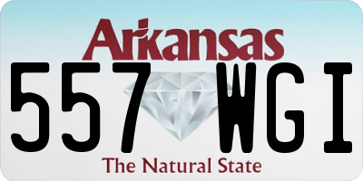 AR license plate 557WGI