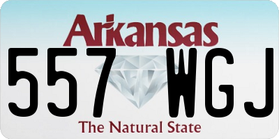 AR license plate 557WGJ