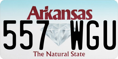 AR license plate 557WGU