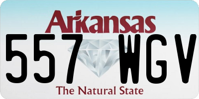 AR license plate 557WGV