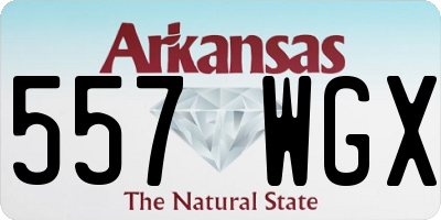 AR license plate 557WGX