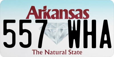 AR license plate 557WHA