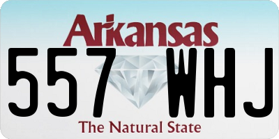 AR license plate 557WHJ