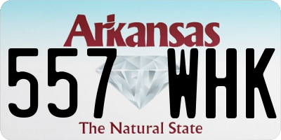 AR license plate 557WHK