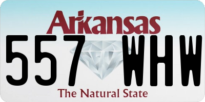 AR license plate 557WHW