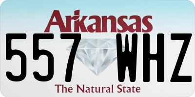 AR license plate 557WHZ