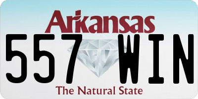 AR license plate 557WIN