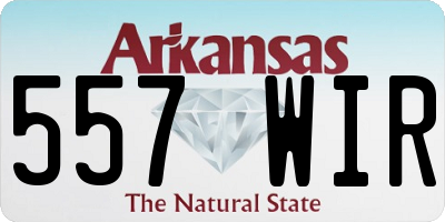 AR license plate 557WIR