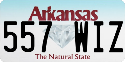 AR license plate 557WIZ